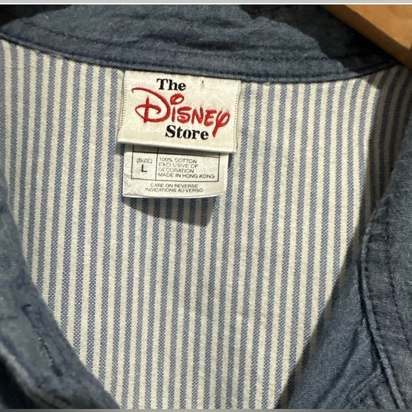 Vintage Winnie The Pooh Button Down Denim Shirt Embroidered Tigger Pooh Rabbit - Picture 3 of 6